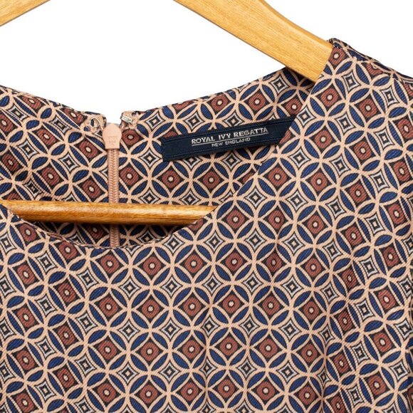 💥 2/30$💥Jumpsuit Royal Ivy Regatta Geometric pattern Two tone Quality satin XS - Picture 6 of 10